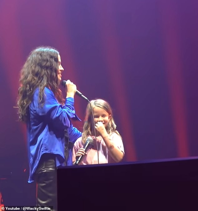 First up, the Jagged Little Pill superstar performed the Happy Birthday song, along with many of the 20,000 fans who sang along with their rock 'n' roll hero