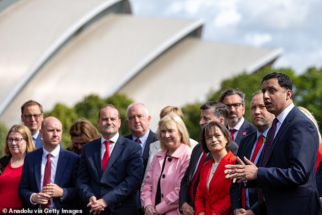 Huge gains: The Scottish Labour Party secured 37 seats, up from just 1 in the 2019 election