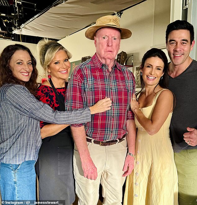 However, the pair have since brushed off the claims by sharing photographs with their castmates to mark show legend Ray Meagher's 80th birthday this week