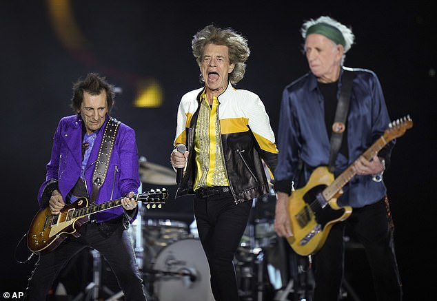 Mick joined his fellow rocker bandmates Ronnie Wood, 77, and Keith Richards, 80