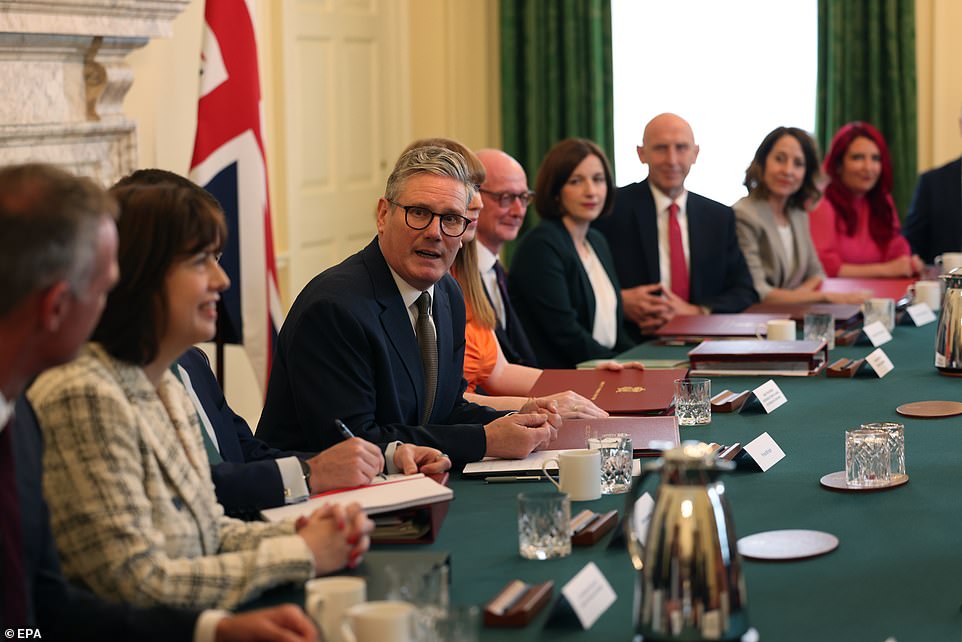Keir Starmer warned his new Cabinet they have a 'huge amount of work to do' today as kicked off Labour's era in power