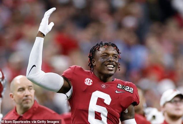 Jackson played two seasons for the Crimson Tide under Nick Saban (pictured in 2022)