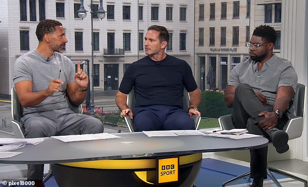 Rio Ferdinand, Frank Lampard and Micah Richard (left to right) praised England's performance