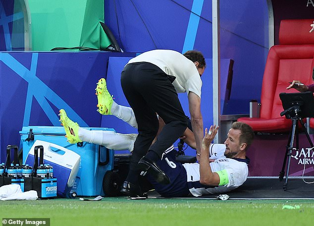 The England striker was forced off just minutes later as penalties loomed in the tie
