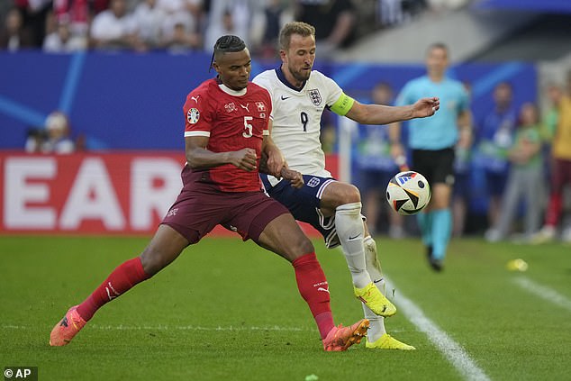 Kane was pushed in the back by Manchester City defender Manuel Akanji in extra-time