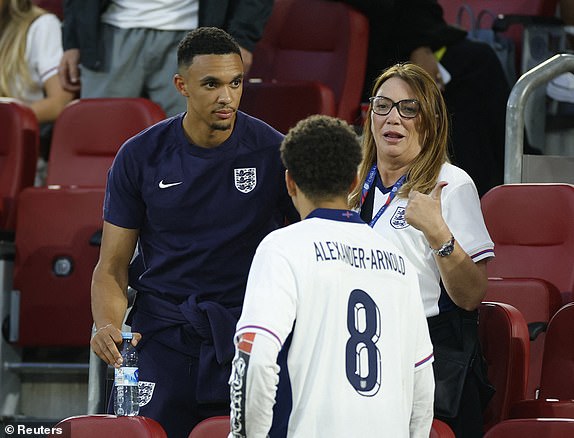 Soccer Football - Euro 2024 - Quarter Final - England v Switzerland - Dusseldorf Arena, Dusseldorf, Germany - July 6, 2024 England's Trent Alexander-Arnold after the match REUTERS/John Sibley