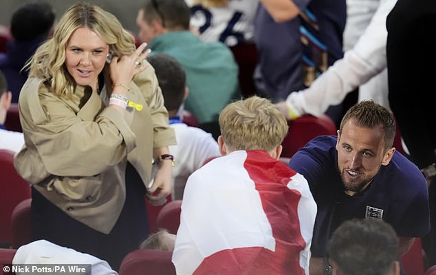 Harry and Katie chatted to excited England fans