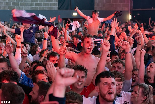 While some England lovers in Bristol took the change to strip down and celebrate the win