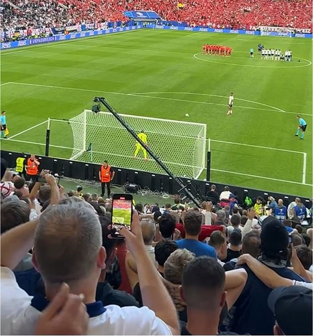 Trent Alexander-Arnold's winning penalty against Switzerland was filmed from the stands