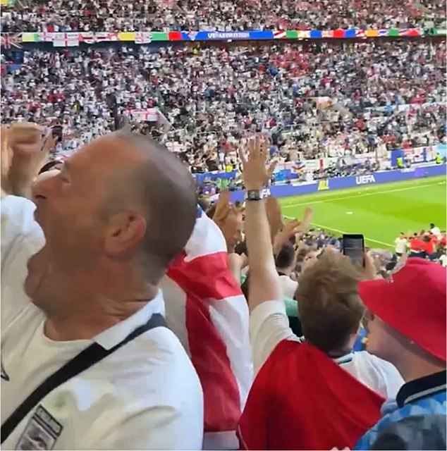 His emphatic spot-kick sparked jubilant scenes as England's fans produced a deafening noise