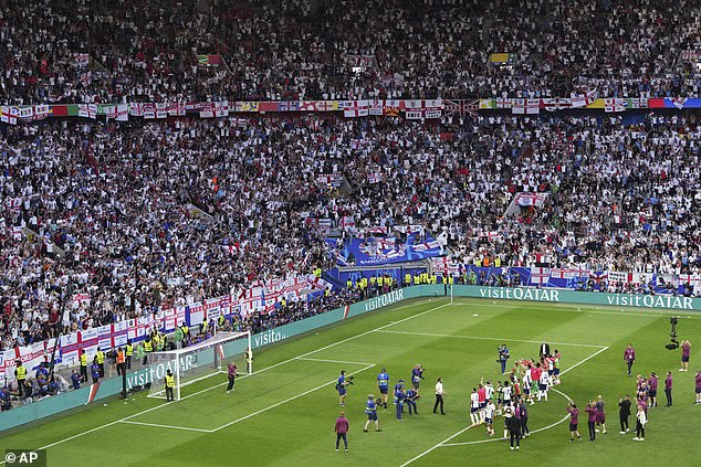 England players applaud their supporters after a dramatic win in Germany