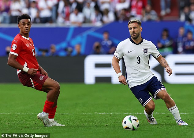 Shaw came on in the second half to make his first appearance in the tournament, which was also his first since mid February