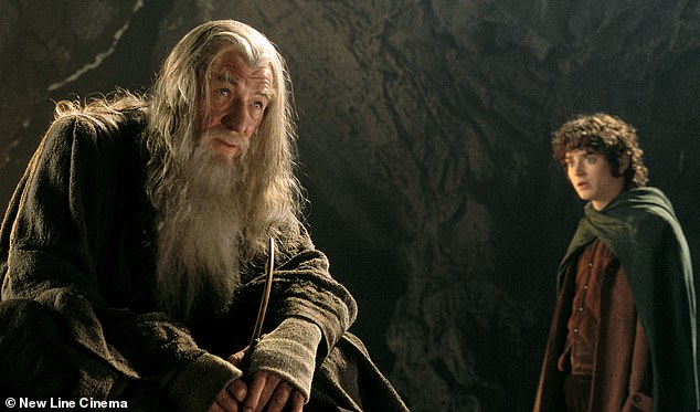 Elijah appeared in all three of the original LOTR movies between 2001 and 2003, the films won 17 Academy Award and grossed a whopping £3Billion at the box office (pictured with co-star Ian McKellen)