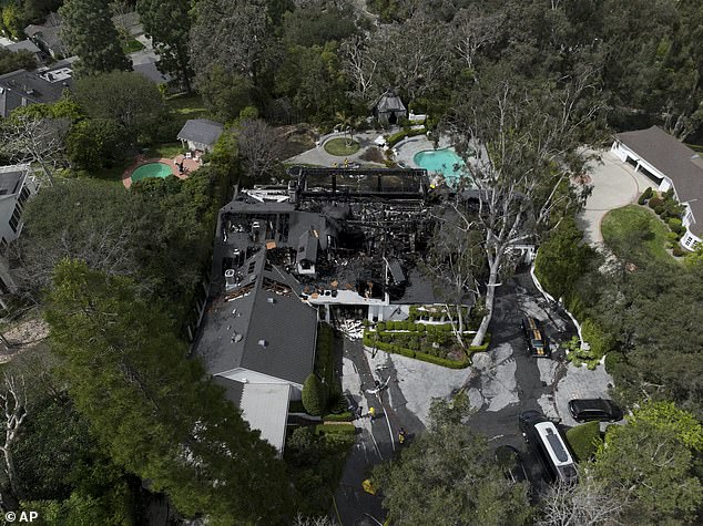 Officials with the Los Angeles Fire Department said that the cause of the fire had been 'undetermined' following a probe