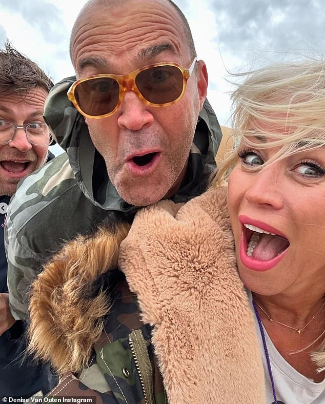 Denise Van Outen has reunited with her TV partner Johnny Vaughan as she shared snaps of the pair to Instagram over the weekend as they filmed a secret new project