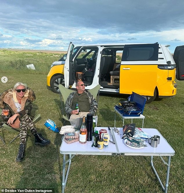 They appeared to be travelling around a remote location in a yellow campervan for the new show