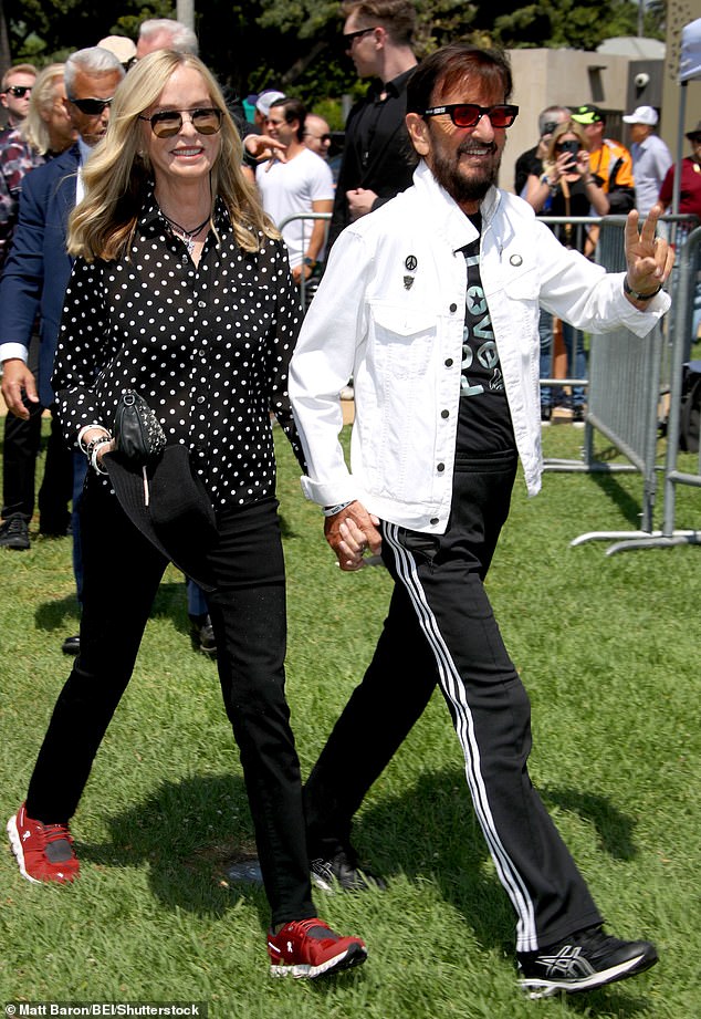 Sir Ringo Starr celebrated turning 84 years old on Sunday with his wife Barbara Bach, as he hosted his annual Peace and Love birthday celebration in Los Angeles