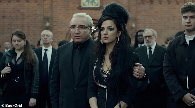 Amy's father Mitch Winehouse, who is played by Eddie Marsan (pictured) in the movie, caused shockwaves when it was revealed he was endorsing the film