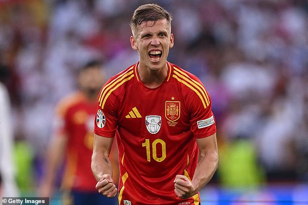 Spain midfielder Dani Olmo was the best player of the quarter-finals, according to Sofascore