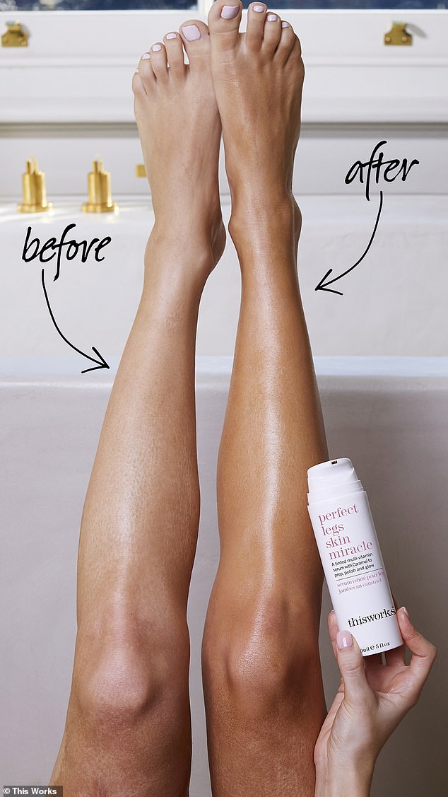 Summer glow in a bottle: The This Works Perfect Legs Skin Miracle is the number one body serum in M&S - and it's now 20 per cent off