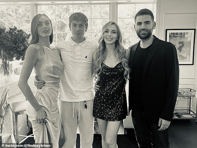 Lindsay Lohan shared a rare photo with two of her siblings on Instagram on Sunday. The Mean Girls star - who turned 38-years-old last week - was seen in a mini dress with her hair down as she was seen next to Aliana, 30, and Cody, 28