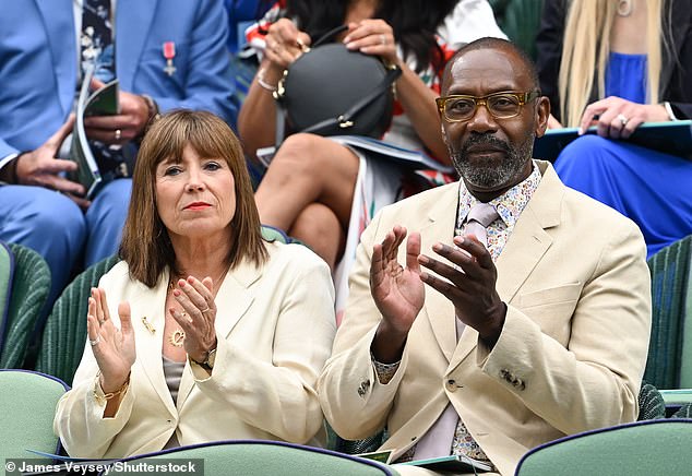 Lenny Henry and Lisa Makin in the Royal Box on Centre Court Wimbledon Tennis Championships