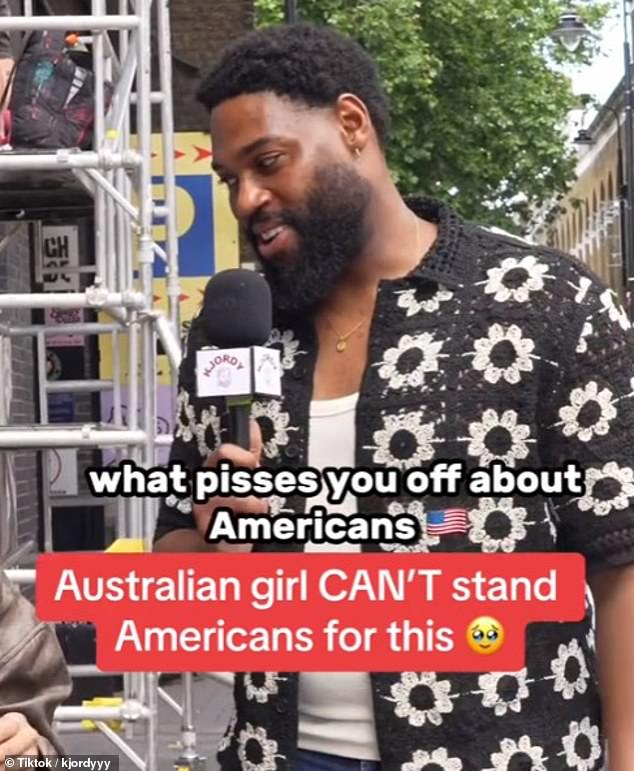 An Australian tourist has left Americans furious after she revealed that their 'patriotism' enrages her
