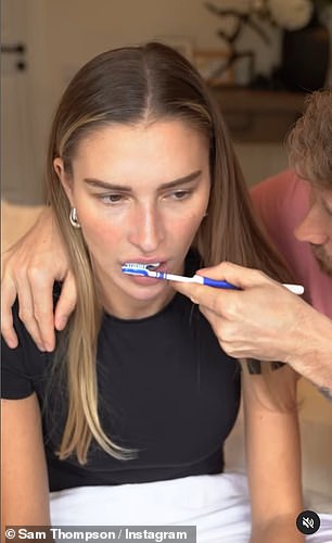 Working with toothpaste brand Sensodyne, Sam shared the advert to his Instagram as he claimed he is 'just a big softy' and there is 'nothing wrong with being sensitive'