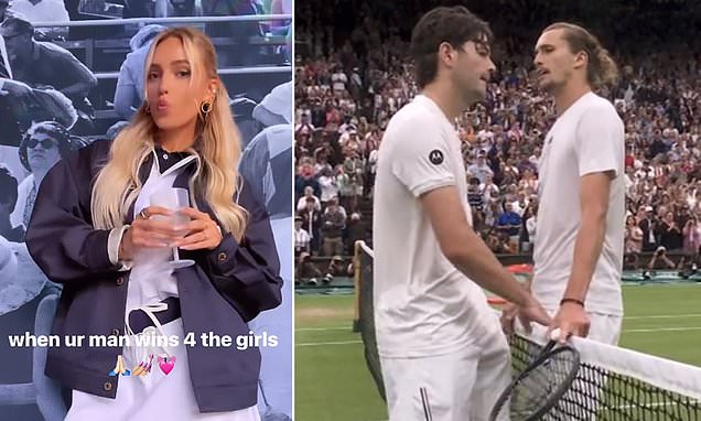 Wimbledon feud erupts between Alexander Zverev and Taylor Fritz's girlfriend as Morgan