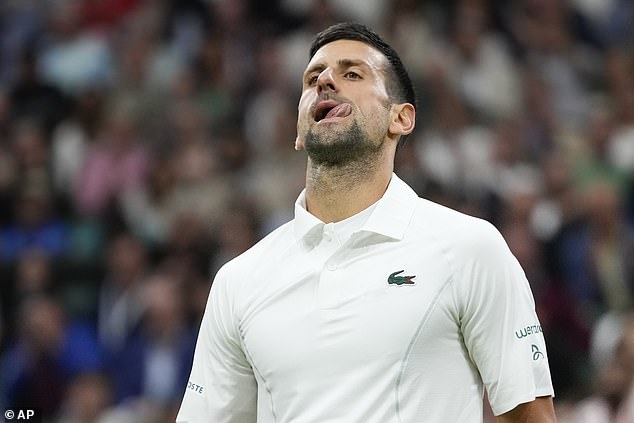 On Monday, Novak was annoyed with the Wimbledon crowd throughout the match, and would not accept the explanation from a BBC interviewer that they had only been backing his opponent