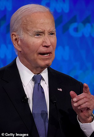 President Joe Biden at the CNN debate