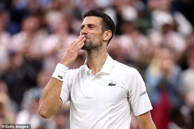 He has not always had the best relationship with the crowd. He is seen blowing them a kiss here after winning match point against Rune