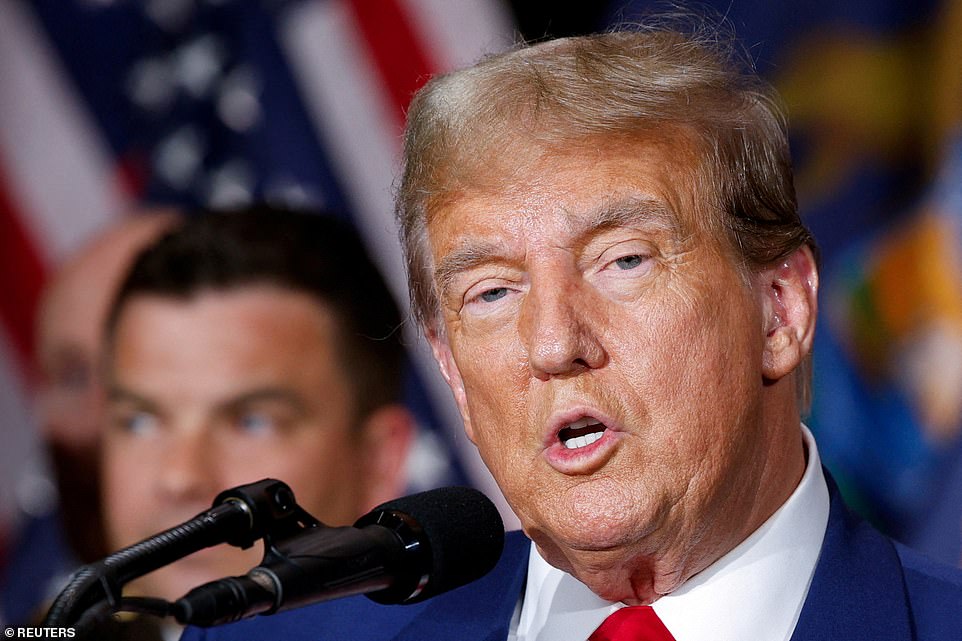 'He has all the power, he has the delegates,' Trump said, referencing the fact that Biden ran virtually unopposed in his primary and has the delegates to become the nominee. Trump added: 'There's nothing they can do to get him out.'