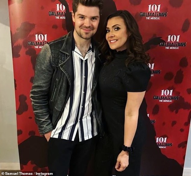 The actress met Thomas while starring in 101 Dalmatians The Musical (pictured at the press night in June)