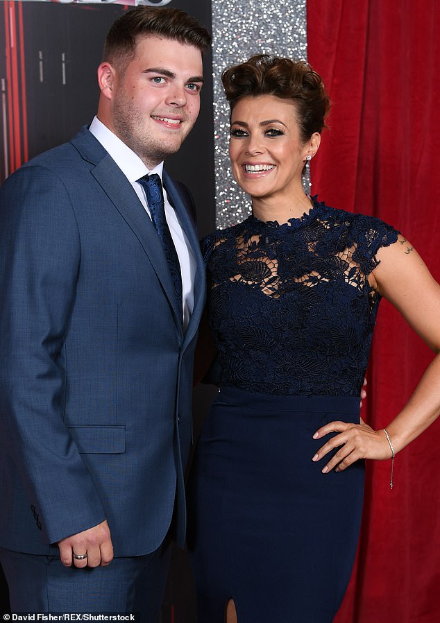 Kym and son David Cunliffe at The British Soap Awards in June 2017