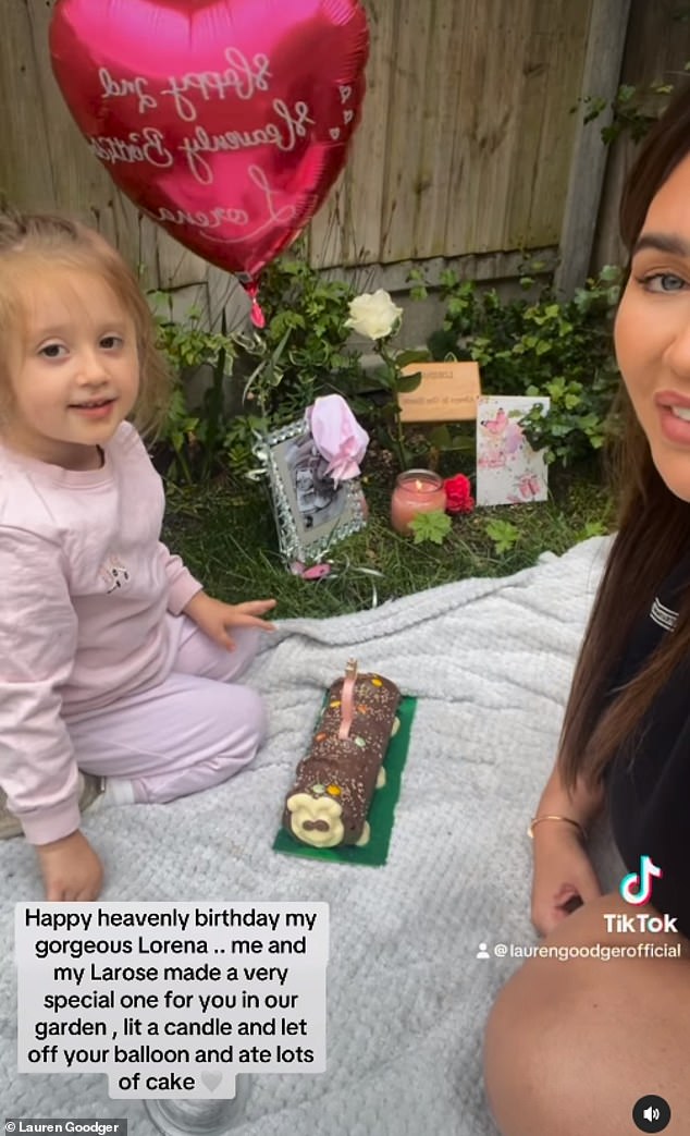 Lorena, who was Lauren's second born child, passed away just minutes after she was born with her umbilical cord wrapped around her neck