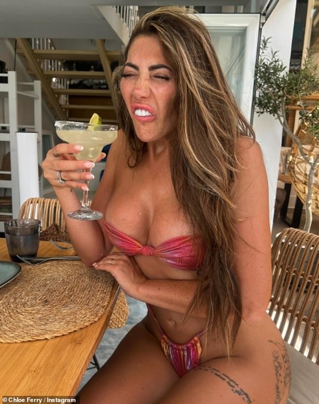 The Geordie Shore star, 28, who put her £1.3m five-bed home up for sale this week, looked incredible as she flaunted her curves in a tiny bikini while sipping on a margarita