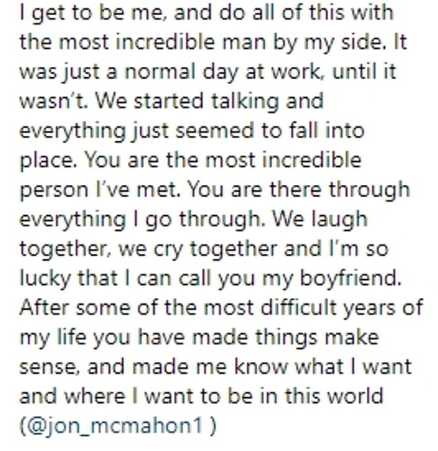 Alluding to the breakdown of his marriage he added: 'After some of the most difficult years of my life you have made things make sense'