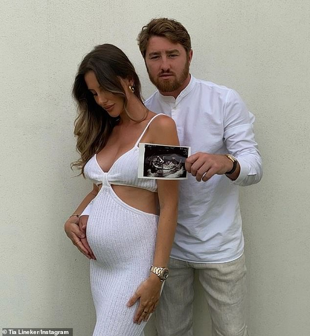 Tia announced her happy baby news on Father's Day that year, sharing an Instagram snap of herself debuting her growing baby bump while posing with her partner Harry