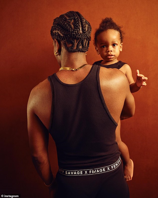 RZA, two, made his second modelling appearance with his dad, 34, showcasing Savage X Fenty underwear