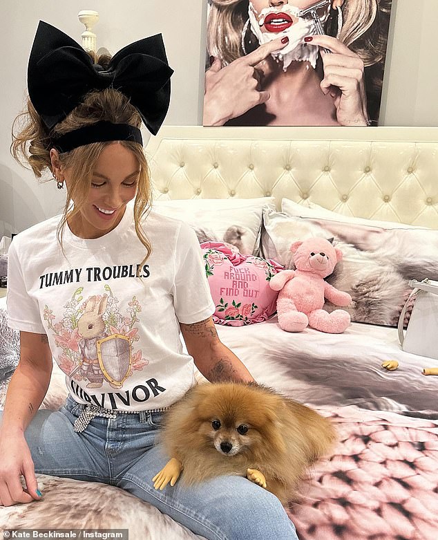 The actress recently shared a photo of herself wearing a 'Tummy Troubles Survivor T-shirt,' hinting at gastrointestinal distress