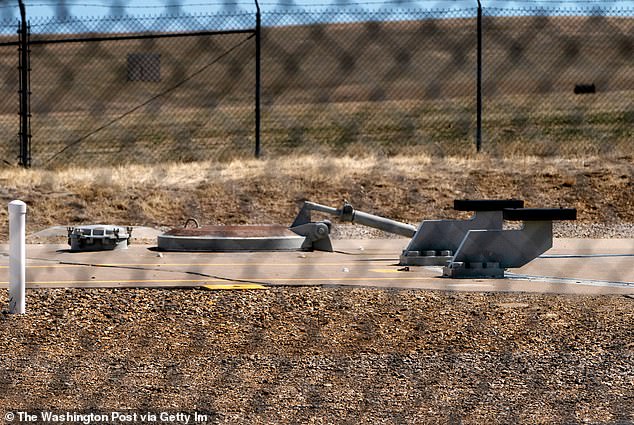 But buried at these sites within sprawling acreages of ranches and farmland all across America's Great Plains lies hundreds of literally explosive nuclear secrets. Above, a closer look at one such underground nuclear missile silo in Fergus, Montana