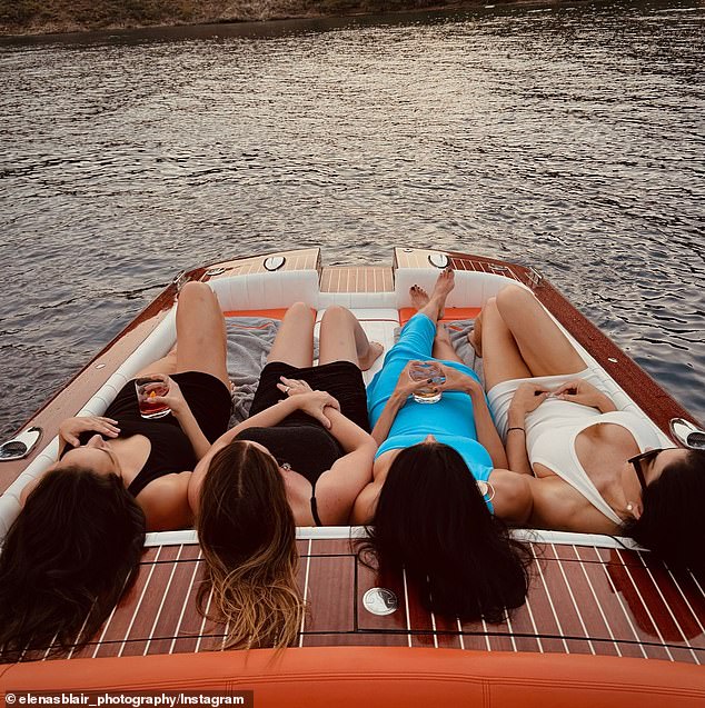 In another photo, Sanchez was seen relaxing with three girlfriends on a boat in Seattle