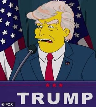 In "Bart to the Future" Lisa Simpson becomes President of the United States and references the presidency of Donald Trump