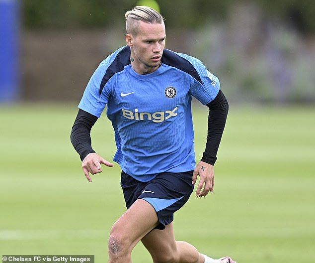 Chelsea's Mykhailo Mudryk pictured earlier this week during a pre-season training session