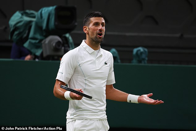 Djokovic hit out at the Centre Court crowd for booing him following his match against Holger Rune