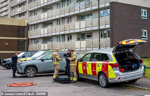 Police and fire service drone operators in action on Brigadier Hill, Enfield, as the hunt Kyle Clifford (26), the suspect in a triple murder case continues. July 10, 2024.  Release date â¿" July 10, 2024.  Detectives investigating a triple murder which occurred in Bushey, Hertfordshire, yesterday evening (Tuesday 9 July) are actively seeking a man who is wanted in connection with the incident.  Police were called to a property in Ashlyn Close just before 7pm. Officers attended alongside the ambulance service and on arrival, found three women with serious injuries. Sadly, despite their best efforts, the women, who are believed to be related, died a short time later at the scene.  Police have since been searching throughout the night for 26-year-old Kyle Clifford from the Enfield area who is wanted in connection with the incident.