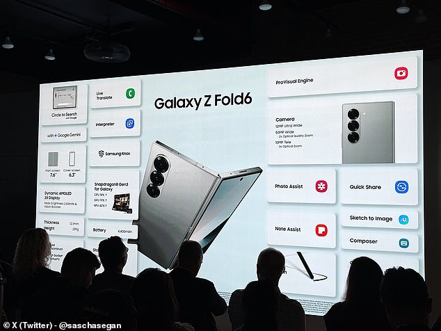 Despite hardware specs that have largely remained unchanged - the Fold6, for example, retains its 50-megapixel main rear camera - the starting models for the new Galaxy Z Fold6 (above) comes with a hefty new price tag, $1,899, as does the new Z Flip6 at $1,099