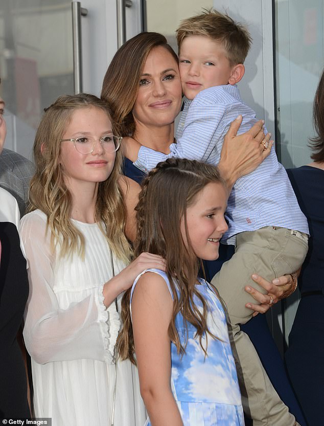 Jennifer and Ben also share Fin (formerly Seraphina), 15, and son Samuel, 12 (pictured in 2018)