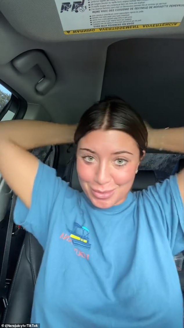 TikTok creator @larajuicytvv, best known for creating content about her irritable bowl syndrome, responded to the video that shot Hailey Welch, best known as 'Hawk Tuah' girl, to instant stardom - referring to her technique as 'boring'